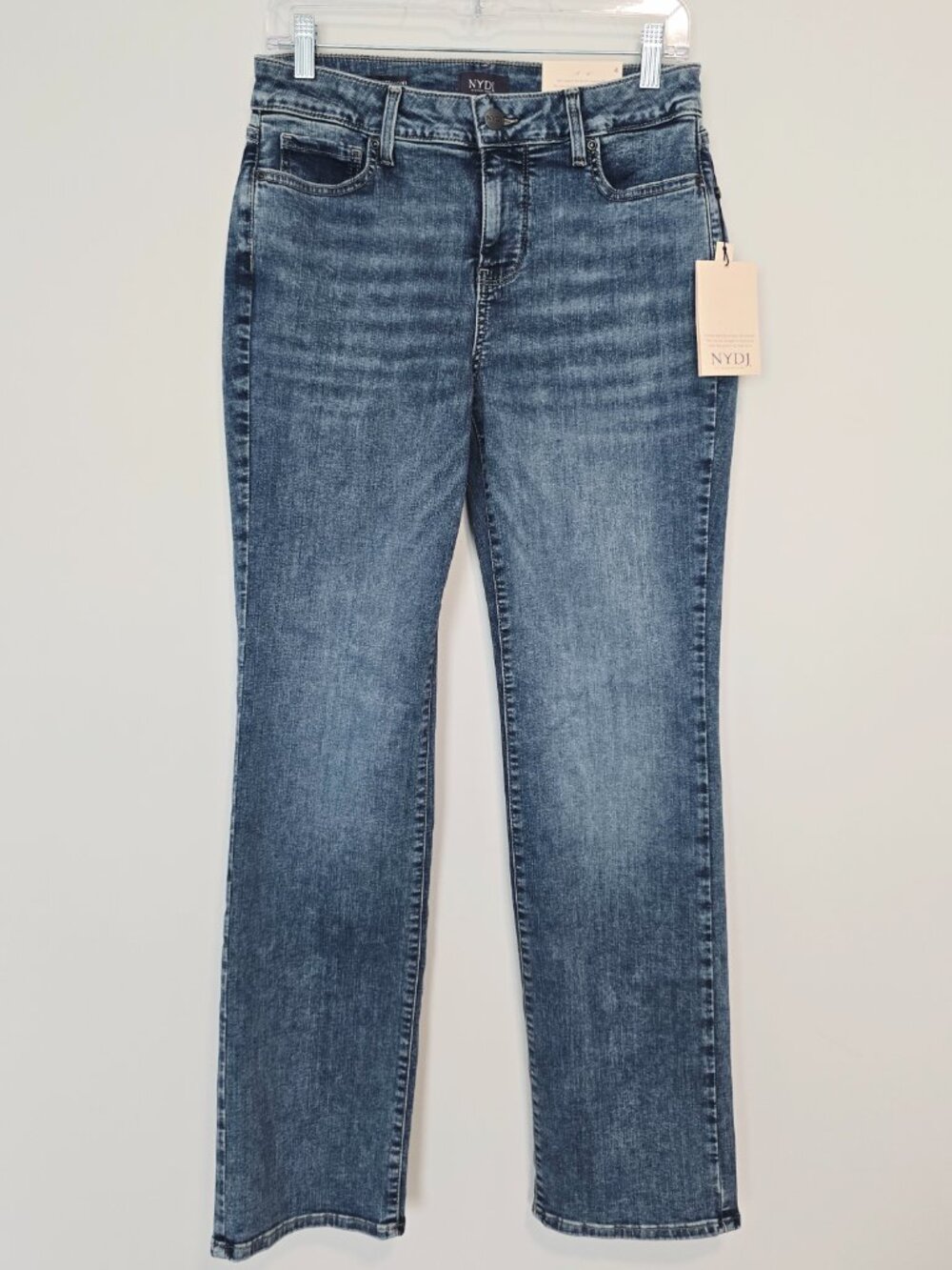 NYDJ Marilyn Straight Jeans Medium Wash Size 4 NWT